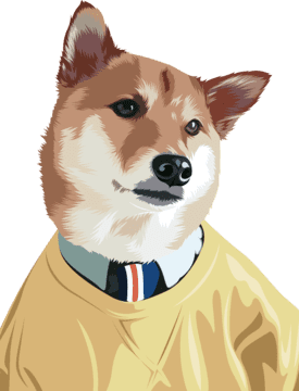 business casual dog cartoon