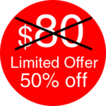 original cartoon cat discount badge