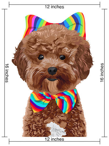 premium cartoon dog dimensions