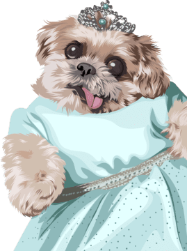 princess dog cartoon