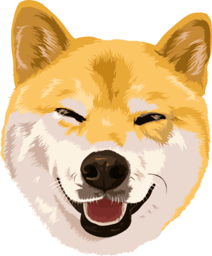 shiba inu cartoon dog