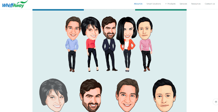 website caricatures testimonial